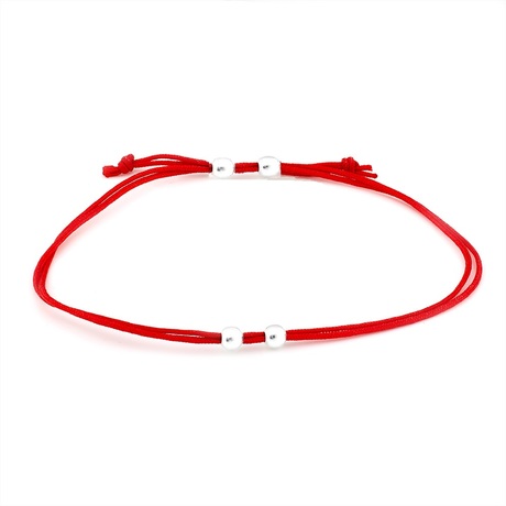 Браслет из шелковой нити с регулируемой застежкой