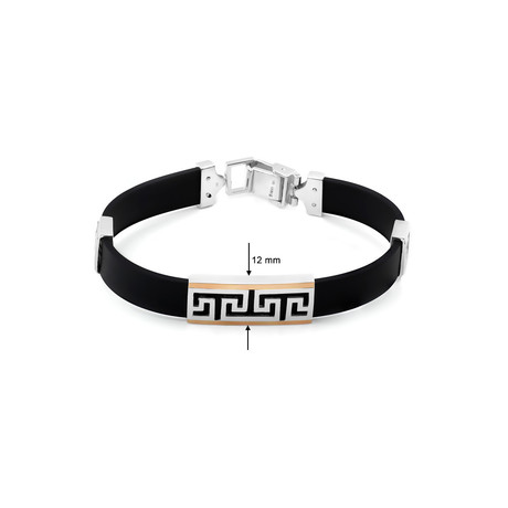 Каучуковый браслет с серебром обновленный