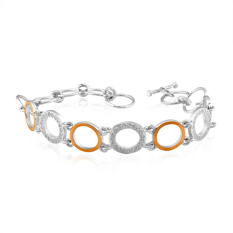 Срібний браслет з золотими вставками «Бразилія» Срібний браслет з золотими вставками «Бразилія»