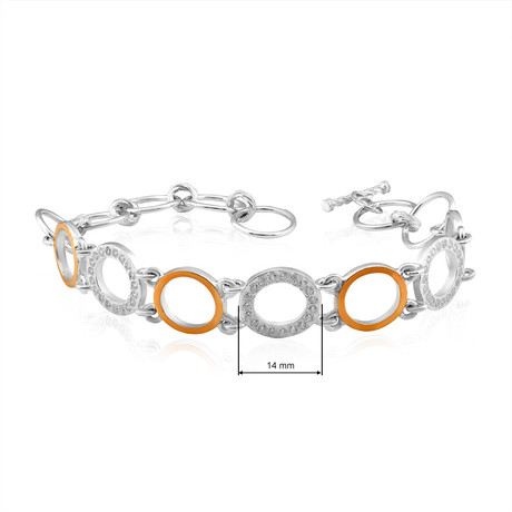 Срібний браслет з золотими вставками «Бразилія» Срібний браслет з золотими вставками «Бразилія»