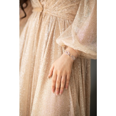 Срібний браслет з золотими вставками «Бразилія» Срібний браслет з золотими вставками «Бразилія»