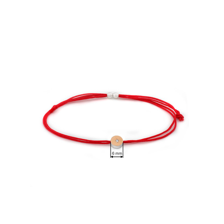 Браслет з шовкової нитки з круглим кулоном