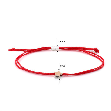 Браслет из шелковой красной нити «Каллисто»