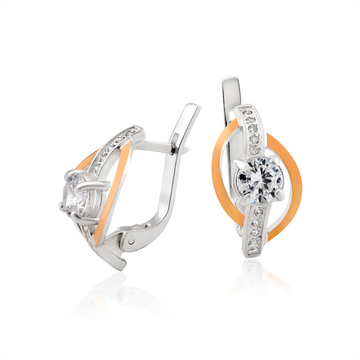 Сережки з кольоровим каменем «Імпреза»