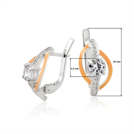 Серьги с цветным камнем «Импреза»