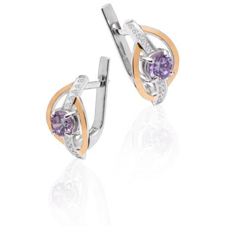 Серьги с цветным камнем «Импреза»