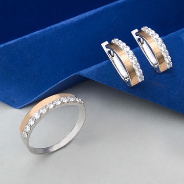 Кольцо из серебра и золота «Амалия»