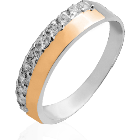 Кольцо из серебра и золота «Амалия»