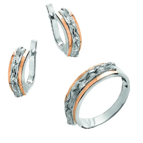 Жіночі сережки «Загадка» з камінням прямокутної форми Жіночі сережки «Загадка» з камінням прямокутної форми