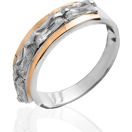 Жіноча каблучка «Загадка» з камінням прямокутної форми