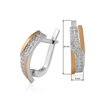 Жіночі сережки з цирконами «Латина»