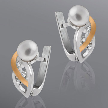 Женские серьги «Шарм» с жемчугом