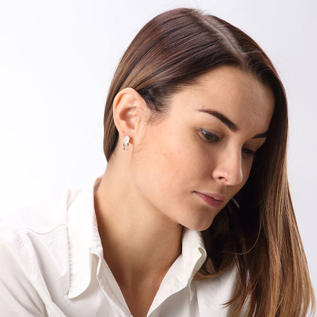 Женские серьги с цирконами «Латина»