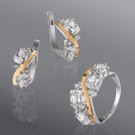 Срібний перстень з золотими пластинами «Ольвія»