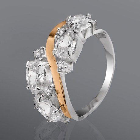 Срібний перстень з золотими пластинами «Ольвія»