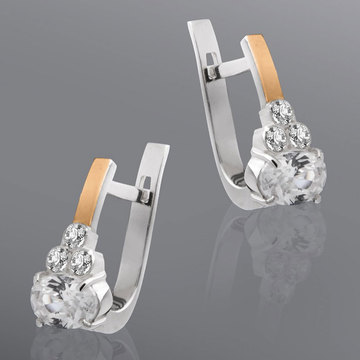 Женские серьги «Скарлетт» с фианитами