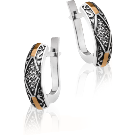 Гарнитур «Нюкта» из серебра и золота Гарнитур «Нюкта» из серебра и золота