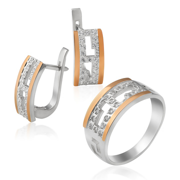 Гарнітур з фіанітами «Троя»