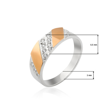 Кольцо с фианитами «Мэри»