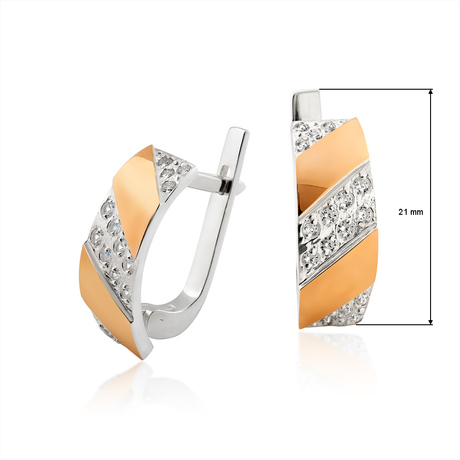 Серьги с фианитами «Мэри»