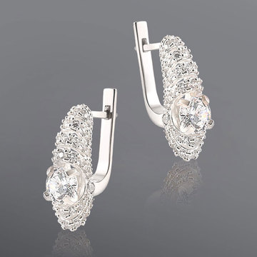 Срібні сережки «Брюссель»