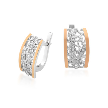 Сережки з фіанітами «Стокгольм»