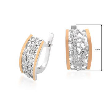 Сережки з фіанітами «Стокгольм»