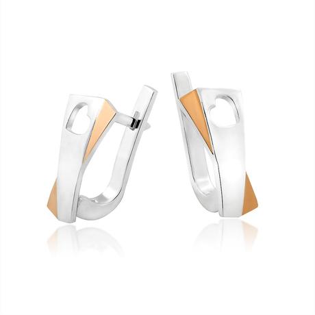 Сережки «Ніамей» з золотими пластинами Сережки «Ніамей» з золотими пластинами