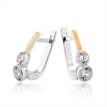 Сережки «Портленд» з фіанітами