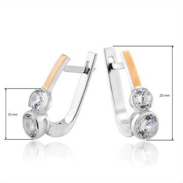 Сережки «Портленд» з фіанітами