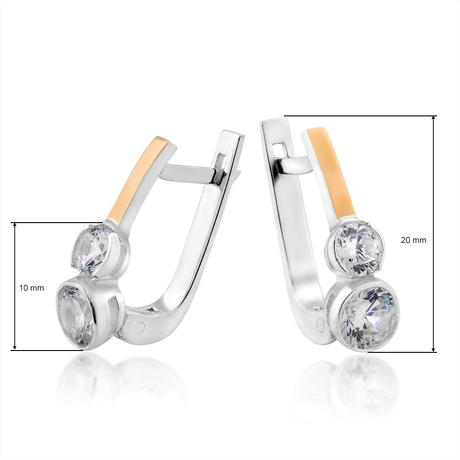 Серьги «Портленд» с фианитами