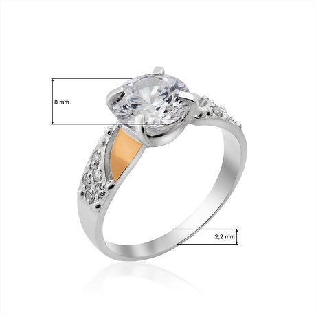 Срібний перстень з золотом «Алжир»