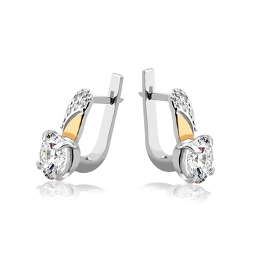 Сережки «Алжир» з фіанітами