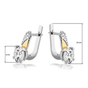 Сережки «Алжир» з фіанітами