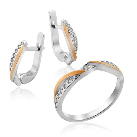 Каблучка «Каллі» з фіанітами