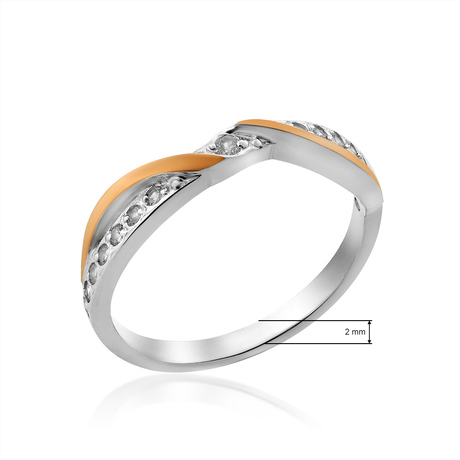 Каблучка «Каллі» з фіанітами