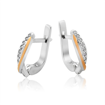 Сережки «Каллі» з цирконами