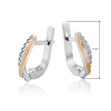 Сережки «Каллі» з цирконами