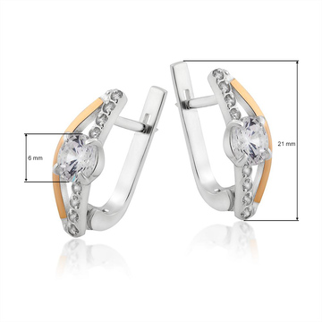 Серьги «Арика» с фианитом