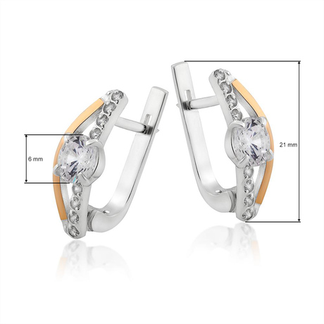 Гарнитур «Арика» из серебра с золотой пластиной