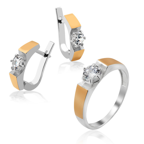 Серьги «Павия» из серебра и золота Серьги «Павия» из серебра и золота