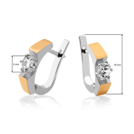 Серьги «Павия» из серебра и золота Серьги «Павия» из серебра и золота