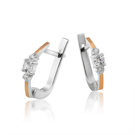 Сережки «Осло» з камінням