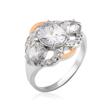 Кольцо с цирконами «Вальс»