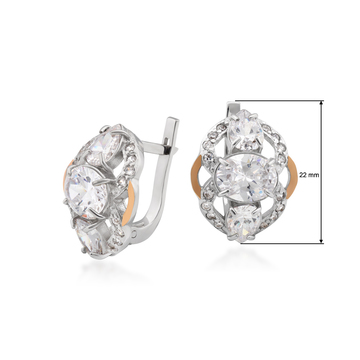 Сережки з цирконами «Вальс»