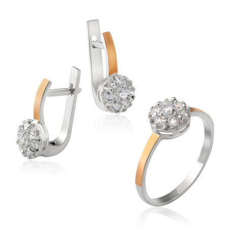 Серьги «Шеффилд» с фианитами