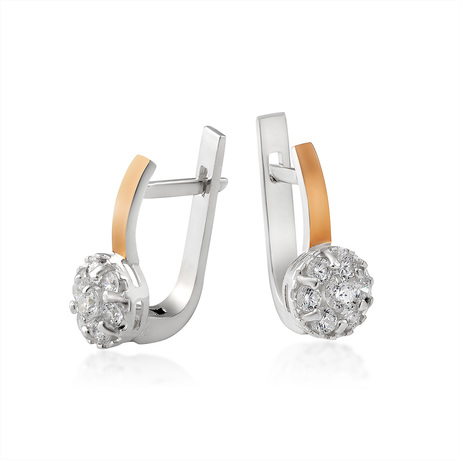 Серьги «Шеффилд» с фианитами