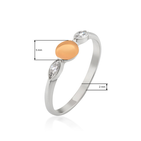 Кольцо с фианитом «Джезерит»