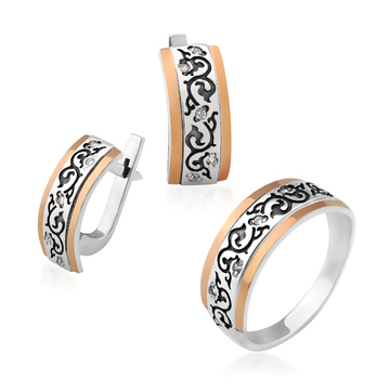 Гарнітур з малюнком і камінням «Б'янка»