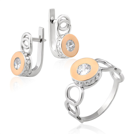 Гарнитур "Глория" с цирконием